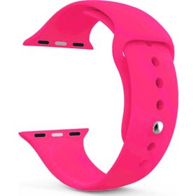 Microsonic Apple Watch Series 9 41 mm Silikon Koyu Pembe Kordon
