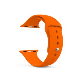 Microsonic Apple Watch Series 9 41 mm Silikon Turuncu Kordon