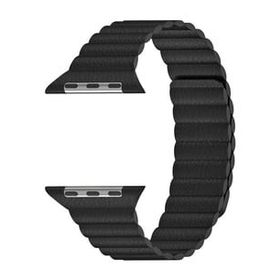 Microsonic Apple Watch Series 9 41 mm Twist Leather Loop Siyah Kordon
