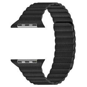 Microsonic Apple Watch Series 9 41 mm Twist Leather Loop Siyah Kordon