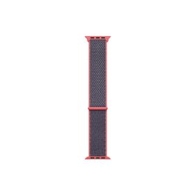 Microsonic Apple Watch Series 9 45 mm Hasırlı Woven Sport Loop Koyu Pembe Kordon