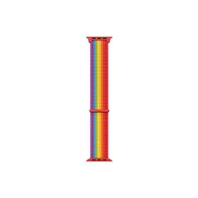 Microsonic Apple Watch Series 9 45 mm Hasırlı Woven Sport Loop Pride Edition Kordon