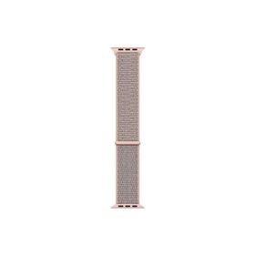 Microsonic Apple Watch Series 9 45 mm Hasırlı Woven Sport Loop Rose Gold Kordon
