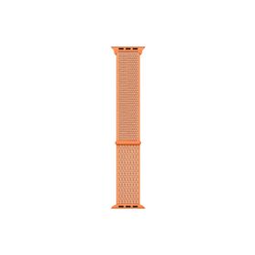 Microsonic Apple Watch Series 9 45 mm Hasırlı Woven Sport Loop Turuncu Kordon