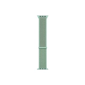Microsonic Apple Watch Series 9 45 mm Hasırlı Woven Sport Loop Yeşil Kordon