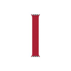 Microsonic Apple Watch Series 9 45 mm Large 160 mm Braided Solo Loop Band Kırmızı Kordon