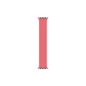 Microsonic Apple Watch Series 9 45 mm Large 160 mm Braided Solo Loop Band Pembe Kordon