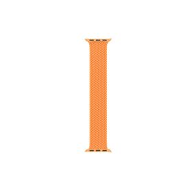 Microsonic Apple Watch Series 9 45 mm Large 160 mm Braided Solo Loop Band Turuncu Kordon