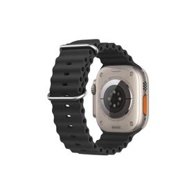 Microsonic Apple Watch Series 9 45 mm Ocean Band Siyah Kordon