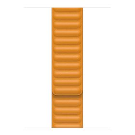 Microsonic Apple Watch Series 9 45 mm Turuncu Leather Link Band Kordon