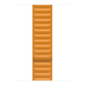 Microsonic Apple Watch Series 9 Leather Link Band Turuncu 41 mm Kordon