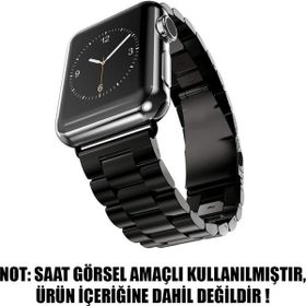 Microsonic Apple Watch Series 9 Metal Stainless Steel Siyah 41 mm Kordon