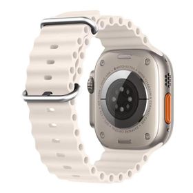 Microsonic Apple Watch Series 9 Ocean Band Bej 41 mm Kordon