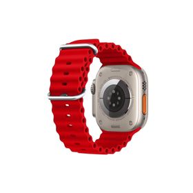 Microsonic Apple Watch Series 9 Ocean Band Kırmızı 41 mm Kordon
