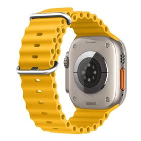 Microsonic Apple Watch Series 9 Ocean Band Sarı 41 mm Kordon