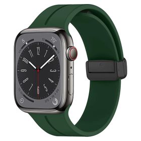 Microsonic Apple Watch Ultra 2 Ribbon Line Koyu Yeşil Kordon
