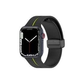 Microsonic Apple Watch Ultra 2 Ribbon Line Siyah Yeşil Kordon