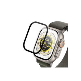 Microsonic Apple Watch Ultra 2 Siyah Tam Kaplayan Temperli Cam Ekran Koruyucu