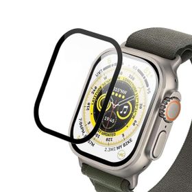 Microsonic Apple Watch Ultra 2 Siyah Tam Kaplayan Temperli Cam Ekran Koruyucu