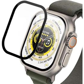 Microsonic Apple Watch Ultra 2 Siyah Tam Kaplayan Temperli Cam Ekran Koruyucu
