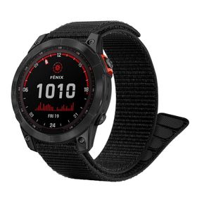 Microsonic Apple Watch Ultra için Hasırlı Woven Sport İlmik Siyah Kordon