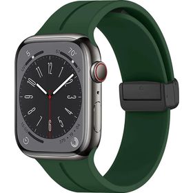 Microsonic Apple Watch Ultra Ribbon Line Koyu Yeşil Kordon