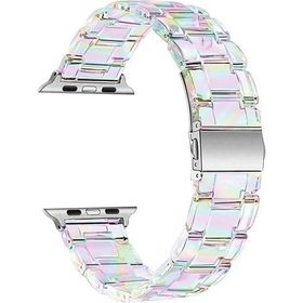 Microsonic Apple Watch Ultra Stainless Transparent Clear Çok Renkli Kordon