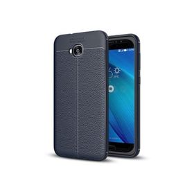 Microsonic Asus Zenfone 4 Selfie 5.5inç ZD553KL Deri Dokulu Silikon Lacivert Kılıf