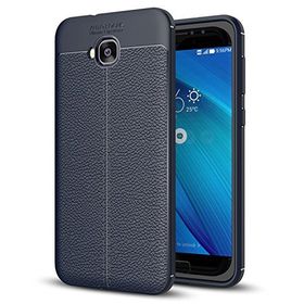 Microsonic Asus Zenfone 4 Selfie 5.5inç ZD553KL Deri Dokulu Silikon Lacivert Kılıf