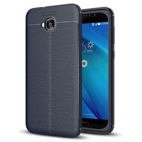 Microsonic Asus Zenfone 4 Selfie 5.5inç ZD553KL Deri Dokulu Silikon Lacivert Kılıf