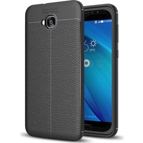 Microsonic Asus Zenfone 4 Selfie 5.5inç ZD553KL Deri Dokulu Silikon Siyah Kılıf