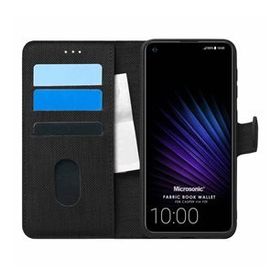Microsonic Casper Via F20 Fabric Book Wallet Siyah Cep Telefon Kılıfı
