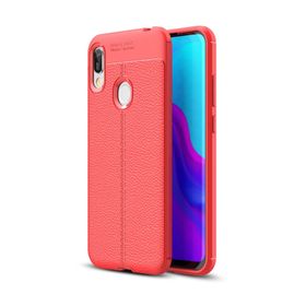 Microsonic CS110-KRZ Huawei Y6-2019 Deri Dokulu Silikon Kırmızı Kılıf
