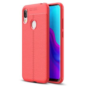 Microsonic CS110-KRZ Huawei Y6-2019 Deri Dokulu Silikon Kırmızı Kılıf