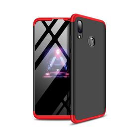 Microsonic CS110-KRZ Huawei Y7 Prime 2019 Double Dip 360 Protective Siyah Kırmızı Kılıf