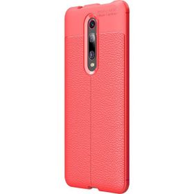 Microsonic CS110-KRZ Xiaomi Redmi K20 Deri Dokulu Silikon Kırmızı Kılıf