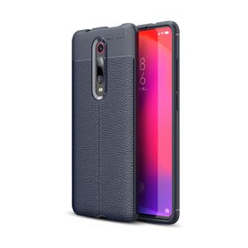 Microsonic CS110-LCV Xiaomi Mi 9t Deri Dokulu Silikon Lacivert Kılıf