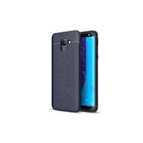 Microsonic CS110-LTHR-SFT-GLX-J6P-LCV Samsung Galaxy J6 Plus Deri Dokulu Lacivert Silikon Kılıf
