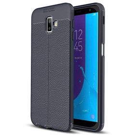 Microsonic CS110-LTHR-SFT-GLX-J6P-LCV Samsung Galaxy J6 Plus Deri Dokulu Lacivert Silikon Kılıf