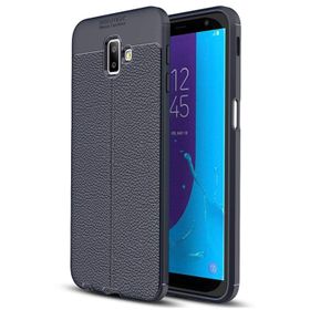 Microsonic CS110-LTHR-SFT-GLX-J6P-LCV Samsung Galaxy J6 Plus Deri Dokulu Lacivert Silikon Kılıf