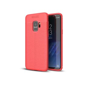 Microsonic CS110-LTHR-SFT-GLX-S9P-KRZ Samsung Galaxy S9 Plus Deri Dokulu Kırmızı Silikon Kılıf