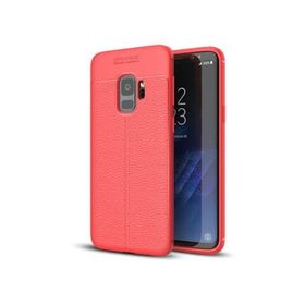 Microsonic CS110-LTHR-SFT-GLX-S9P-KRZ Samsung Galaxy S9 Plus Deri Dokulu Kırmızı Silikon Kılıf