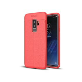 Microsonic CS110-LTHR-SFT-GLX-S9P-KRZ Samsung Galaxy S9 Plus Deri Dokulu Kırmızı Silikon Kılıf