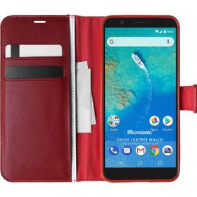 Microsonic CS110-LTHR-SFT-GM8-GO-KRZ General Mobile GM8 Go Deri Dokulu Kırmızı Silikon Kılıf