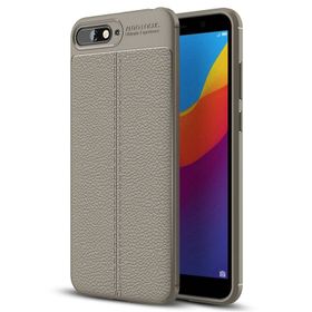 Microsonic CS110-LTHR-SFT-HW-Y6-2018-KRZ Huawei Y6 2018 Deri Dokulu Kırmızı Silikon Kılıf