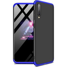 Microsonic CS110-MVI Samsung Galaxy A70 Double Dip 360 Protective Siyah Mavi Kılıf