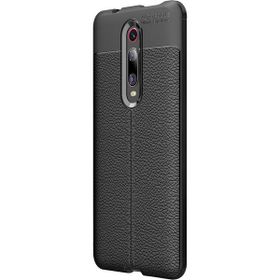 Microsonic CS110-SYH Xiaomi Redmi K20 Deri Dokulu Silikon Siyah Kılıf