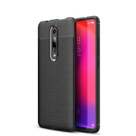 Microsonic CS110-SYH Xiaomi Redmi K20 Deri Dokulu Silikon Siyah Kılıf