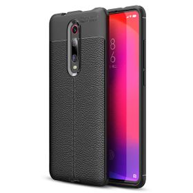 Microsonic CS110-SYH Xiaomi Redmi K20 Deri Dokulu Silikon Siyah Kılıf