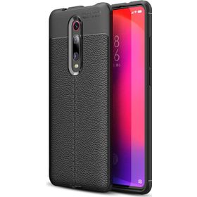 Microsonic CS110-SYH Xiaomi Redmi K20 Deri Dokulu Silikon Siyah Kılıf